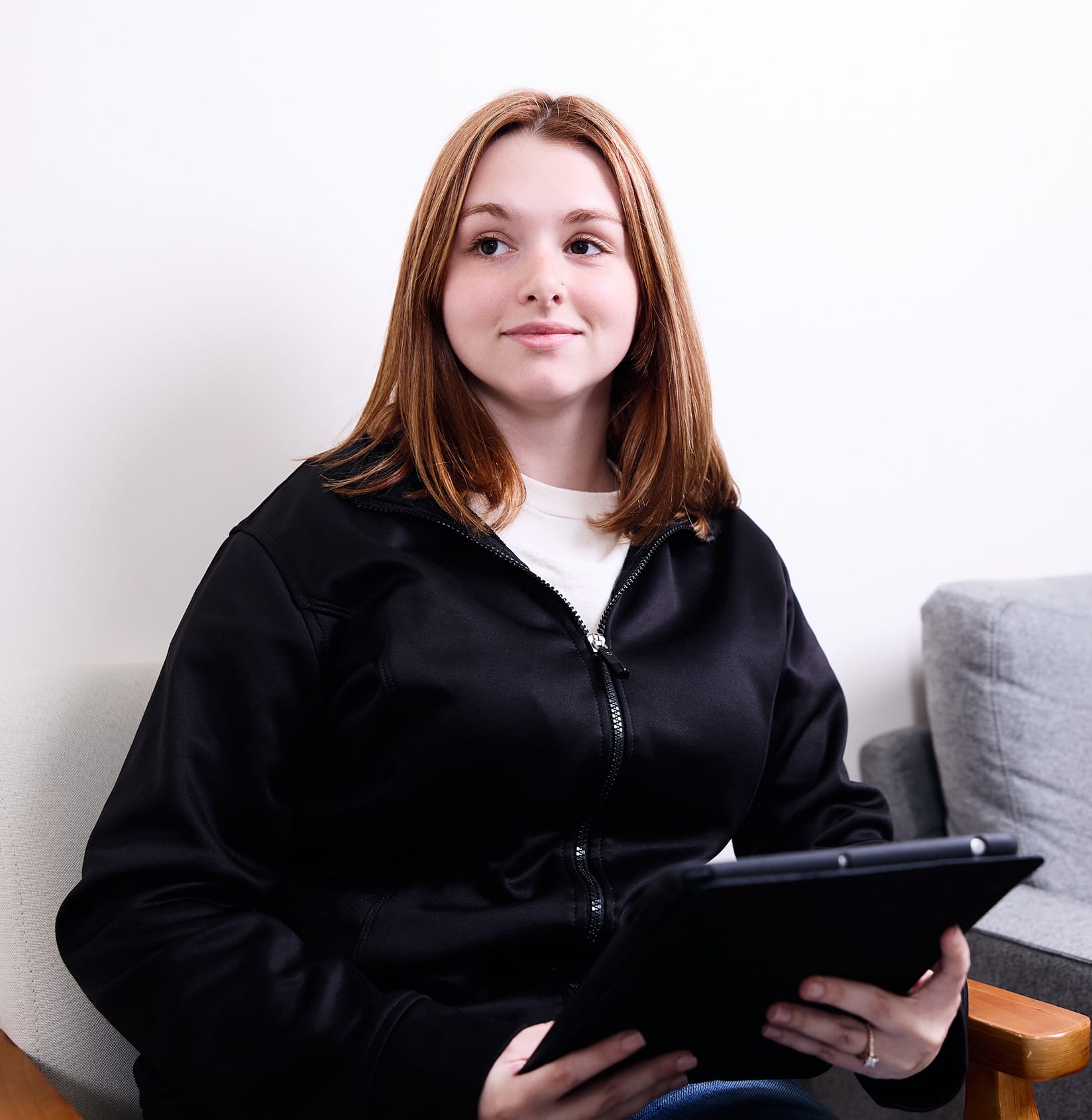 Woman smiling