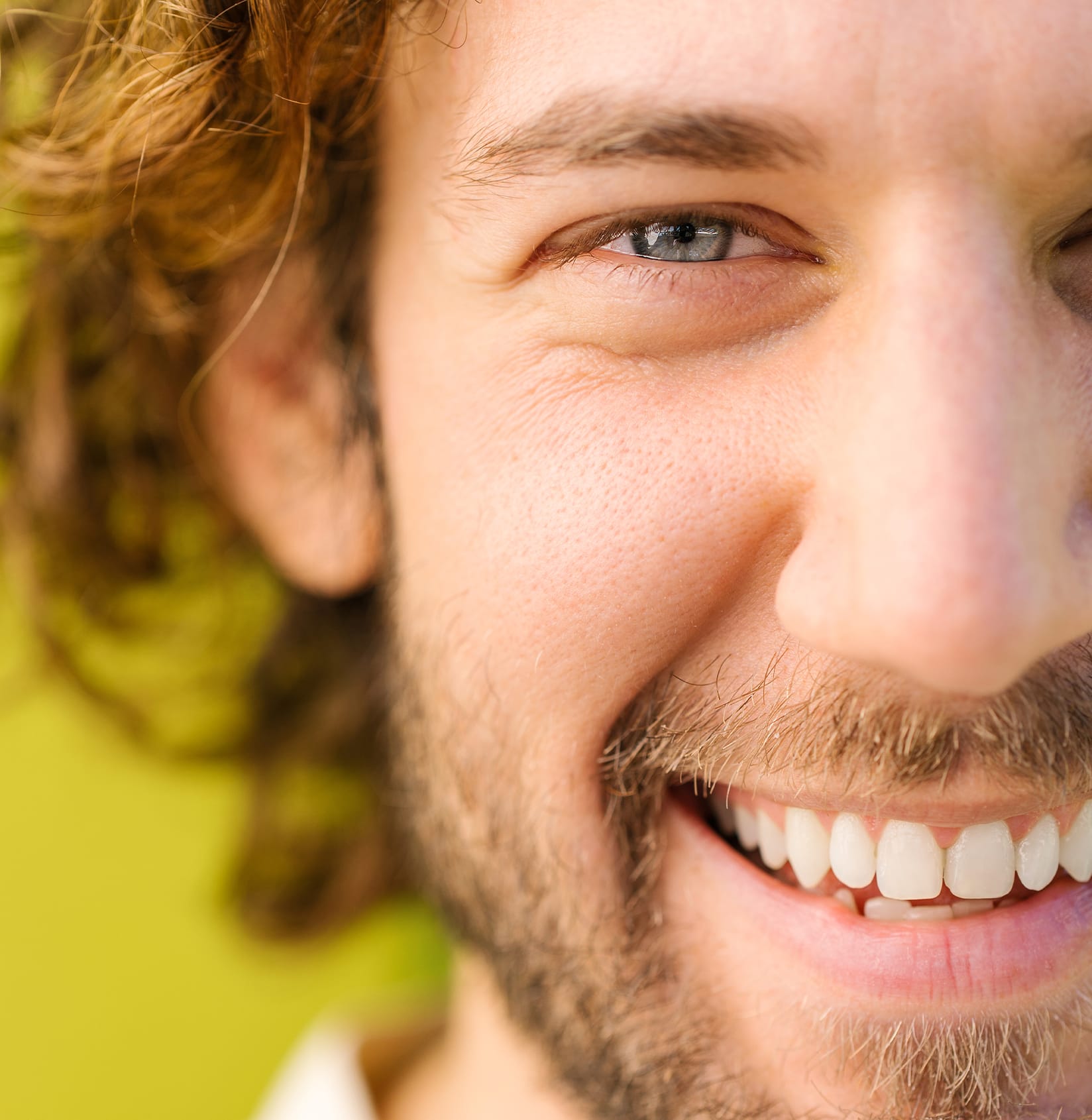 Close up of man smiling