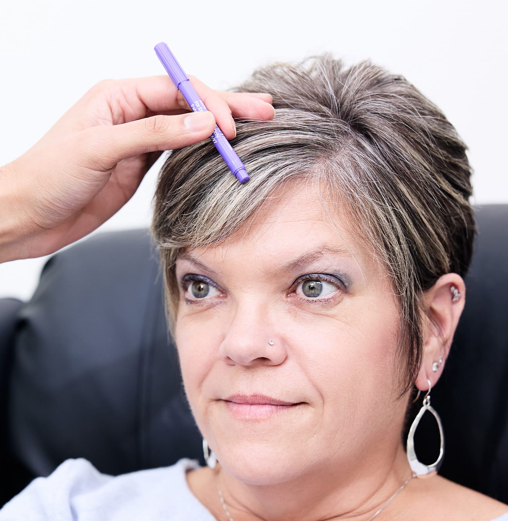 Woman during eye exam