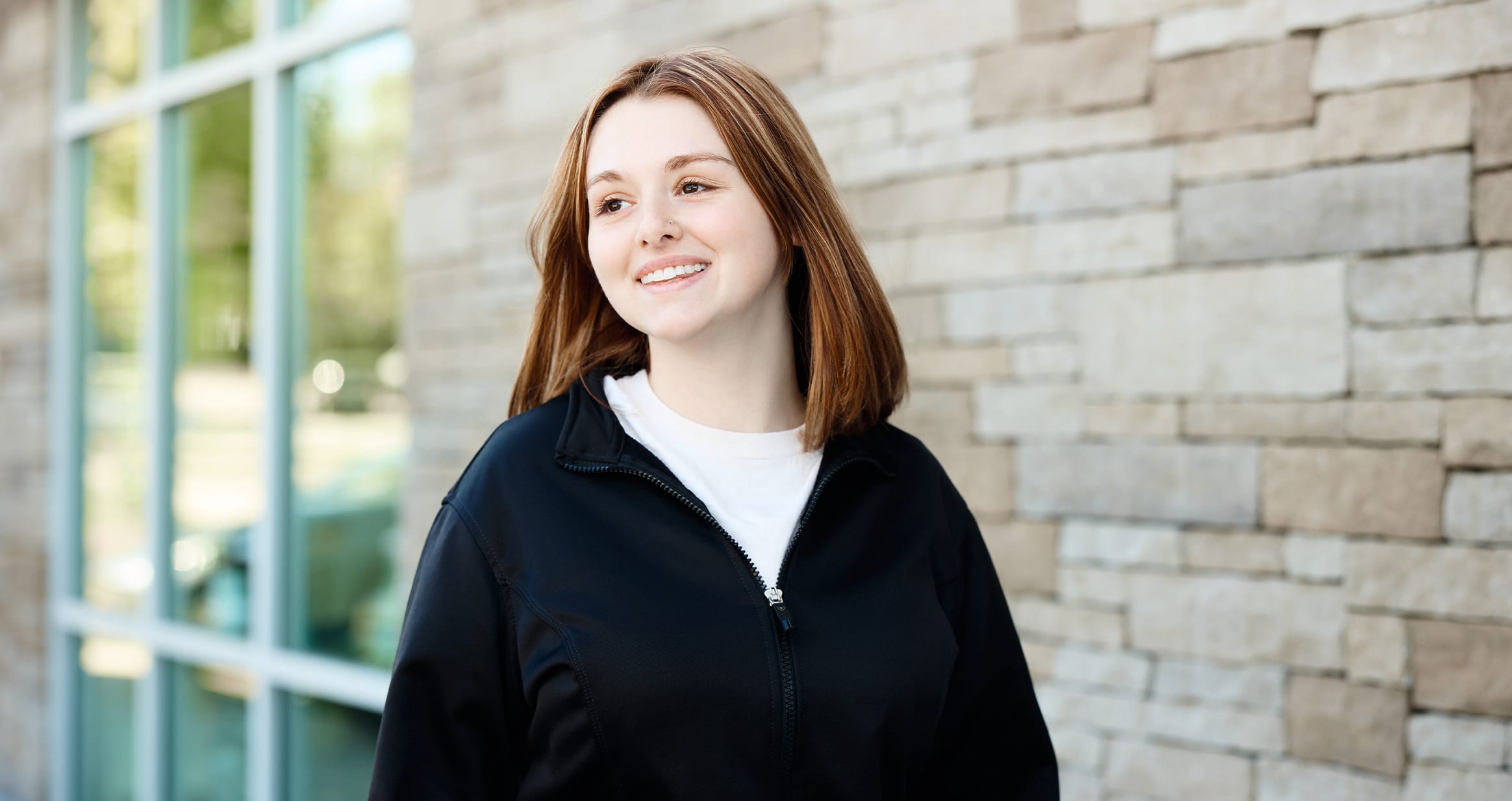 Woman smiling