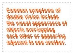 Diplopia example
